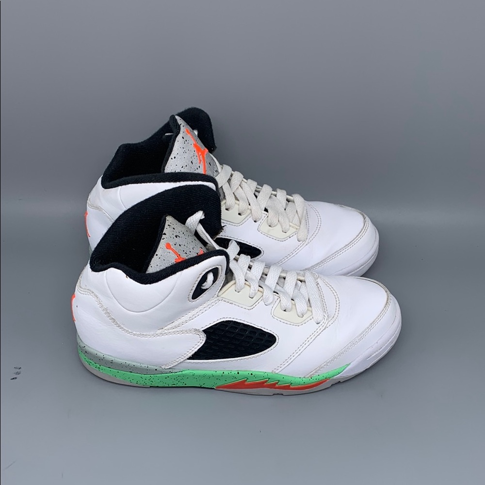 Jordan 5 Retro Poison Green Shoes 440889-115 Youth Sz‎ 3Y